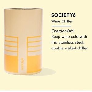 Society 6 wine chiller.  New in box.